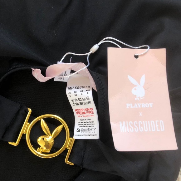 Missguided playboy buckle plunge high leg swimsuit one piece - Picture 6 of 7